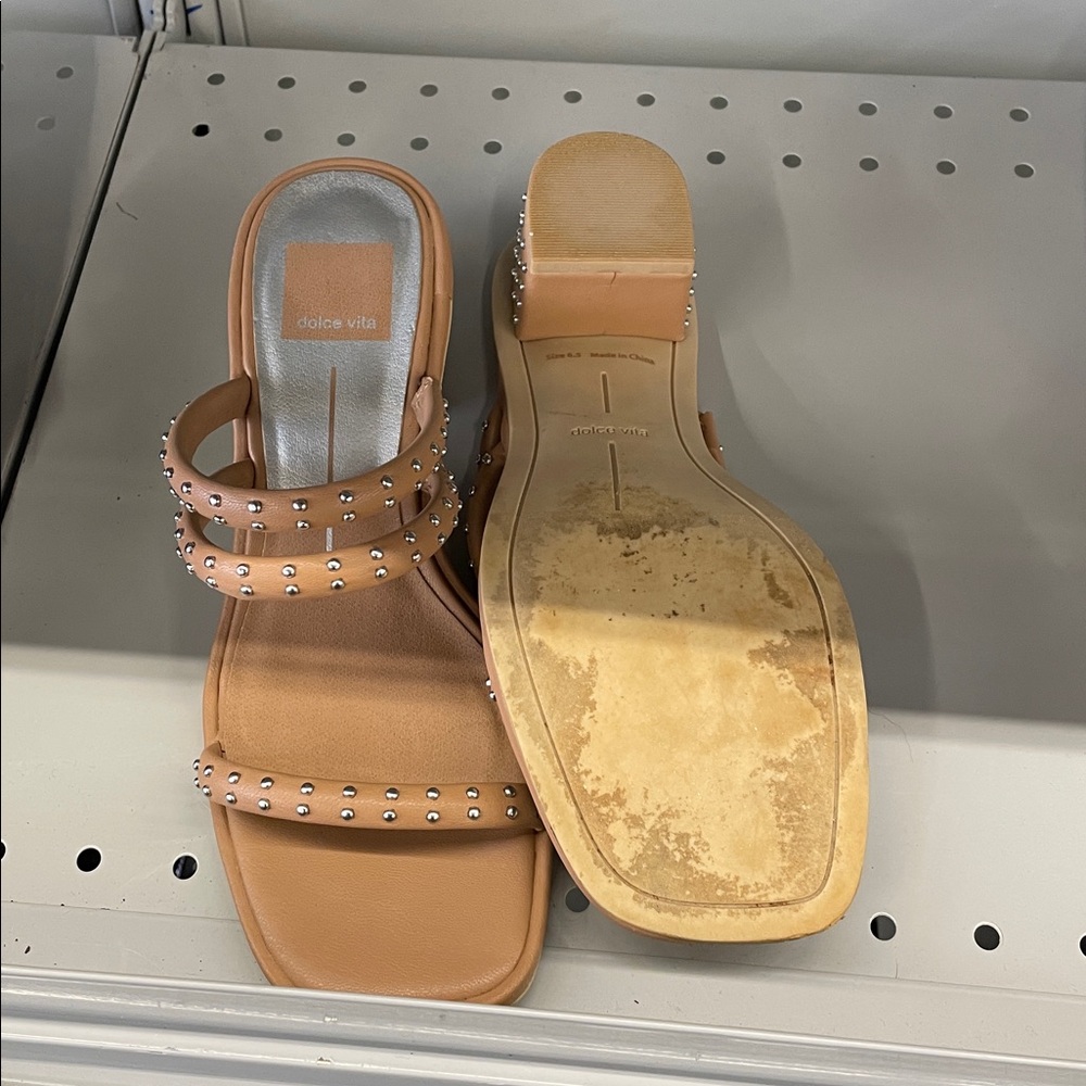 Dolce Vita Tan Studded Sandals